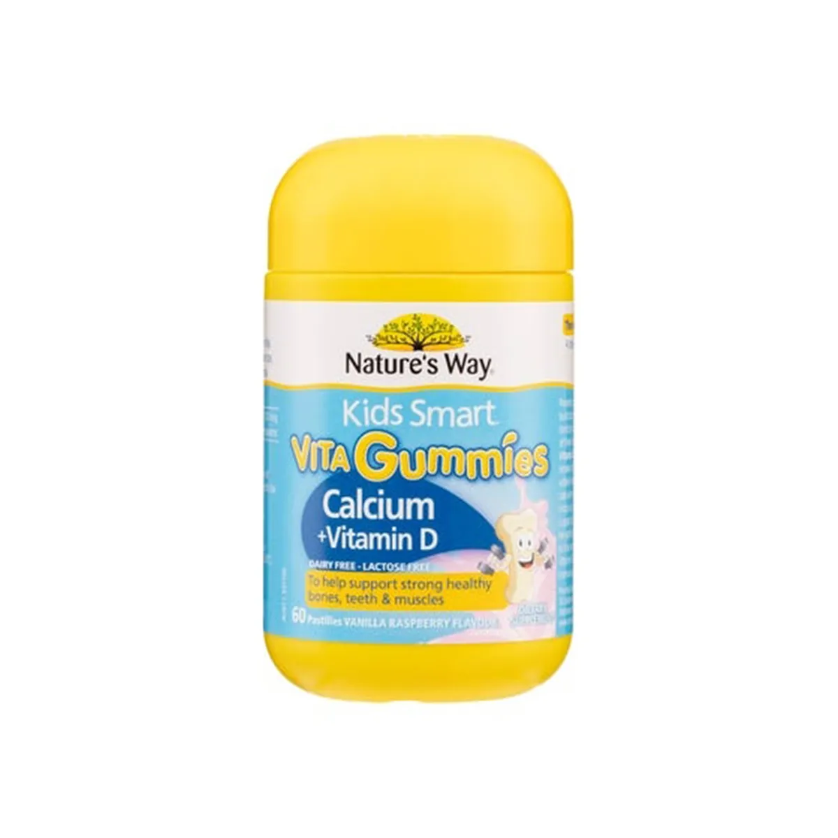 Nature's Way Kids Smart Calcium Capsules 60s - Delicious Calcium + D3 Support for Growing Kids