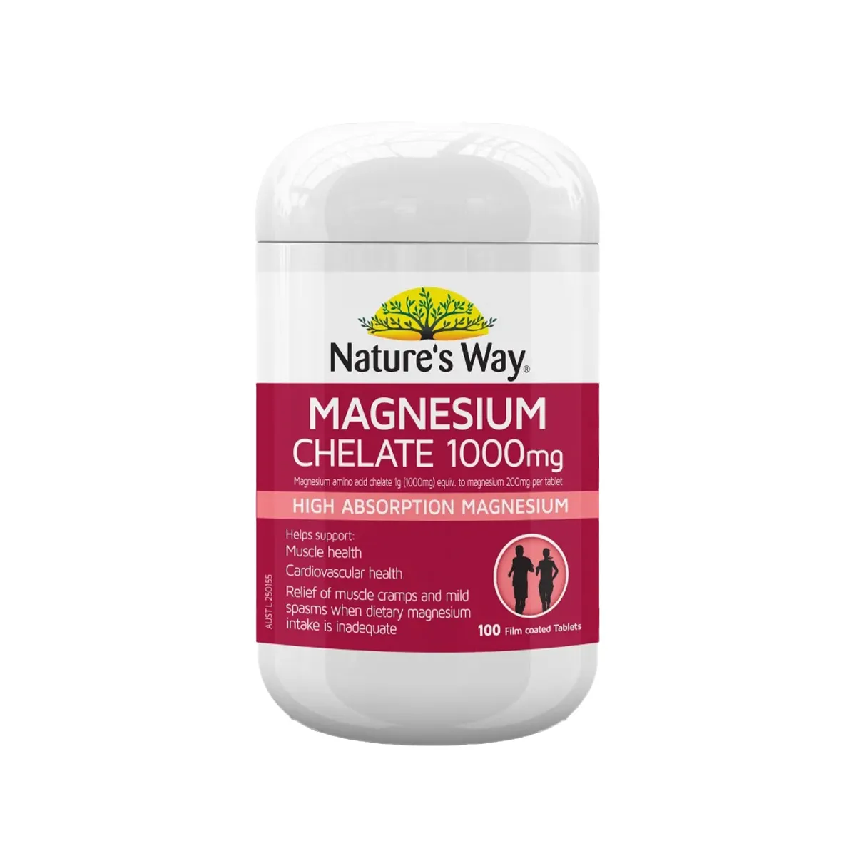 Nature's Way Magnesium Chelate 1000mg Tablets 100s