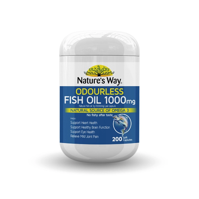 Nature's Way Odourless Fish Oil Capsules 1000mg 200s