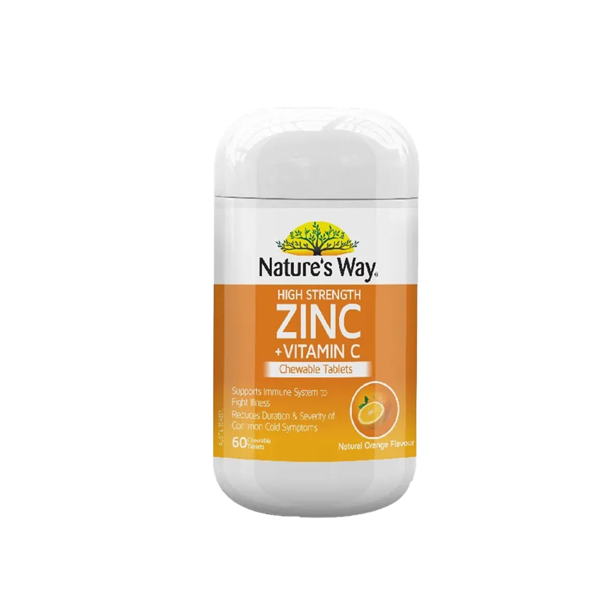Nature's Way Zinc + Vitamin C Chewable Tablets 60s