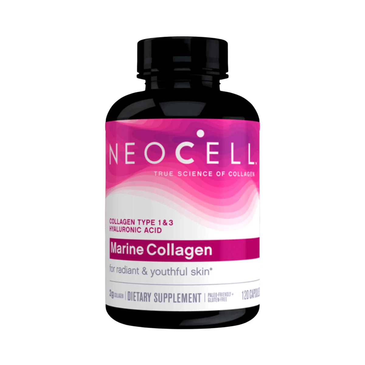 Neocell Marine Collagen Type 1&3 Hyaluronic Acid 120 Capsules - Paleo-Friendly Health Supplement