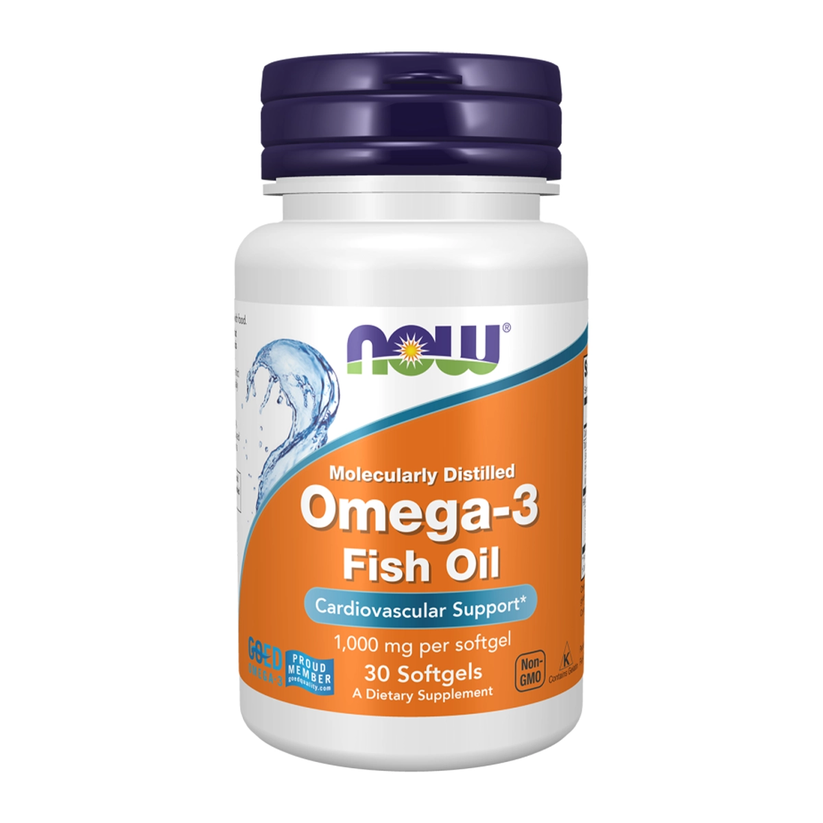 Now Omega-3 Fish Oil, Molecularly Distilled Softgels 30s – Premium Heart Health Support