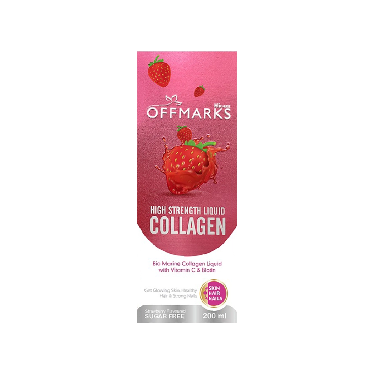 Offmarks High Strength Liquid Collagen 200ml – Revitalize Skin, Hair, Nails, and More