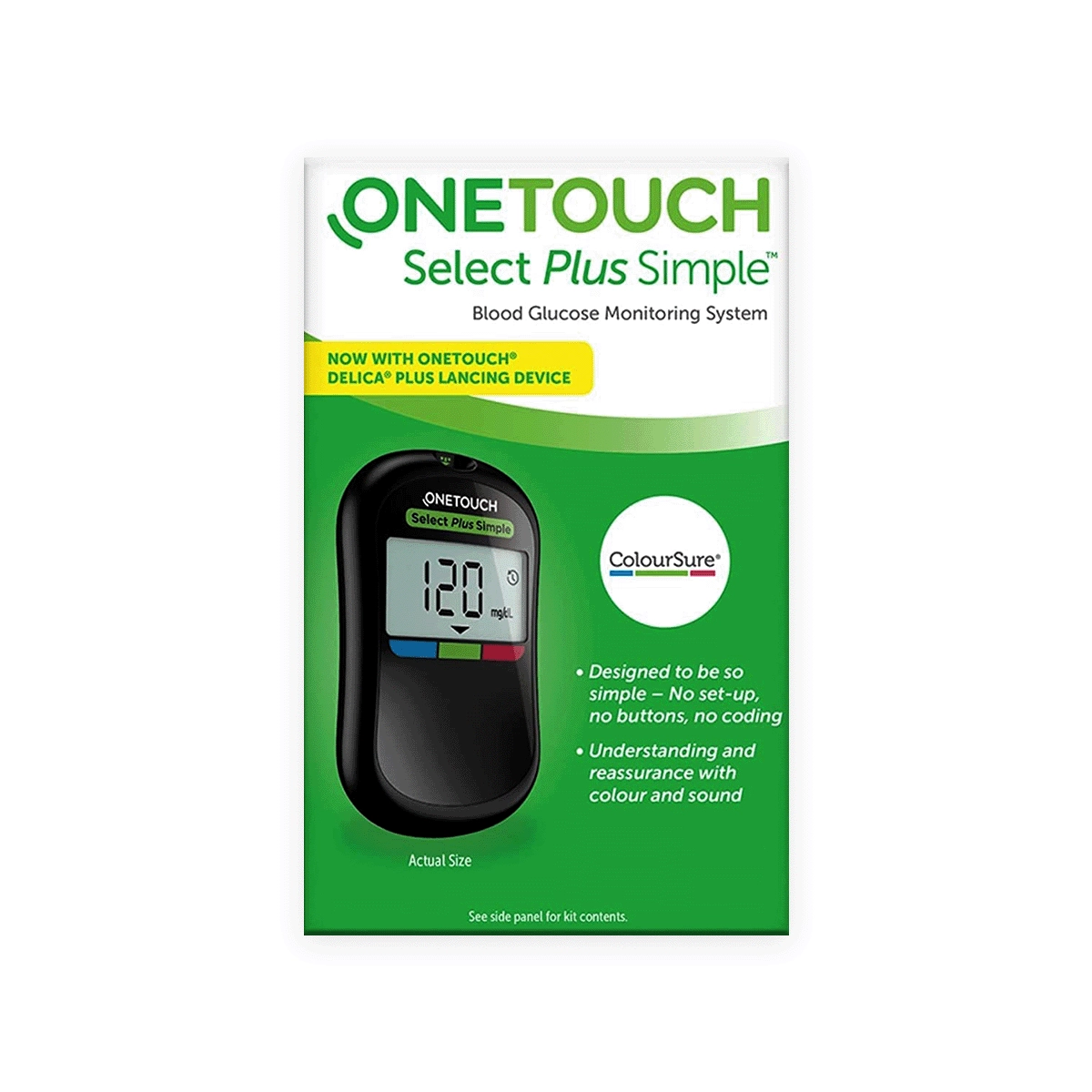 OneTouch Select Plus Simple Blood Glucose Monitor - Effortless Blood Sugar Monitoring at Your Fingertips