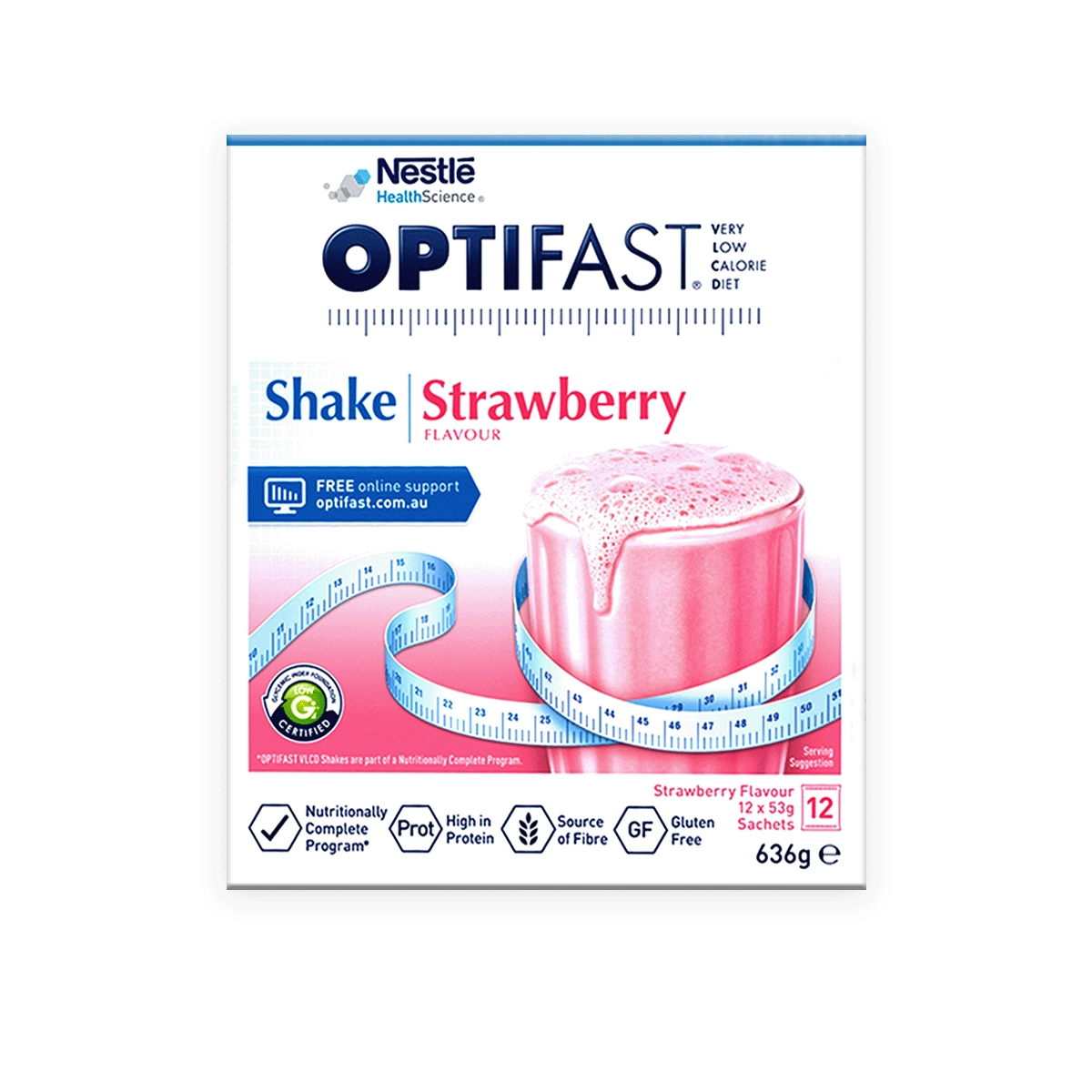 Optifast Milk Shake Strawberry Flavour 12s