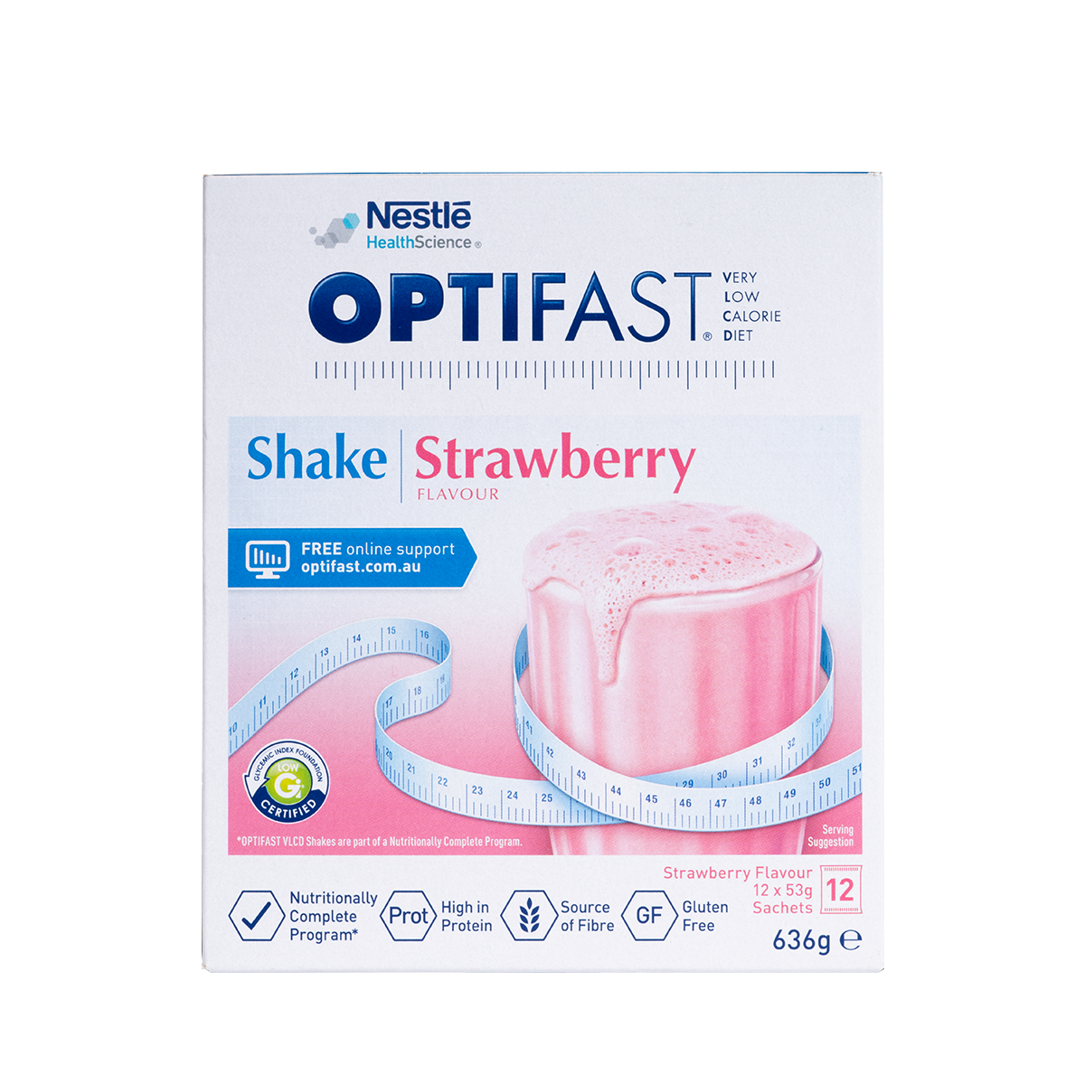 Optifast VLCD Milk Shake Strawberry Flavour 53g x 12s