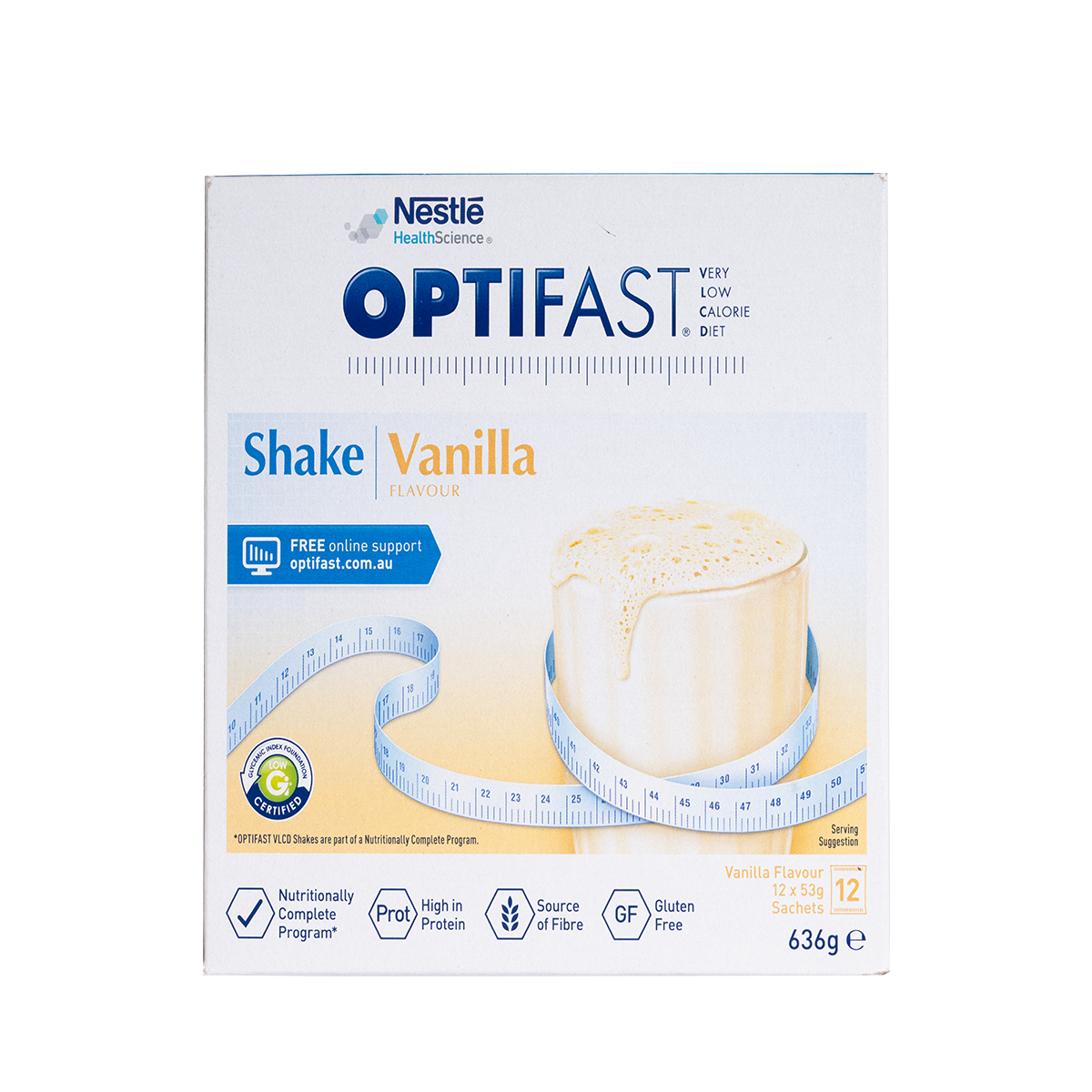 Optifast VLCD Milk Shake Vanilla Flavour 53g x 12s