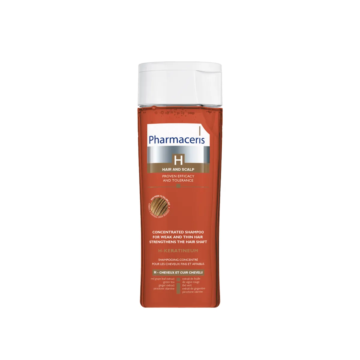 Pharmaceris H-Keratineum Concentrated Strengthening Shampoo 250ml - Revitalize Weak Hair and Reduce Hair Loss