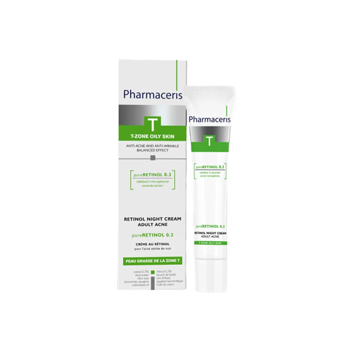 Pharmaceris T pure-RETINOL 0.3 Night Cream 40ml – Advanced Anti-Aging and Acne Care