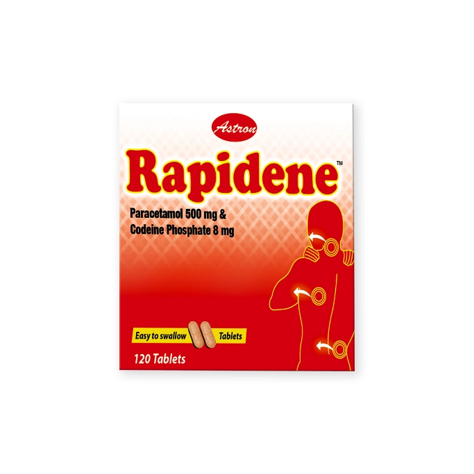 Rapidene Tablets 10s (Paracetamol, Codeine phosphate)