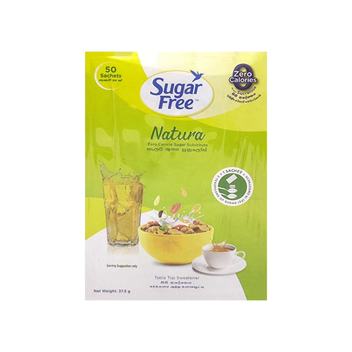 Sugar Free Natura Sachet 50s - Low-Calorie Sweetness for Every Occasion