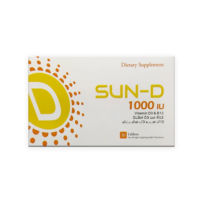 Sun D 1000iu Tablets 36s (Vitamin D)