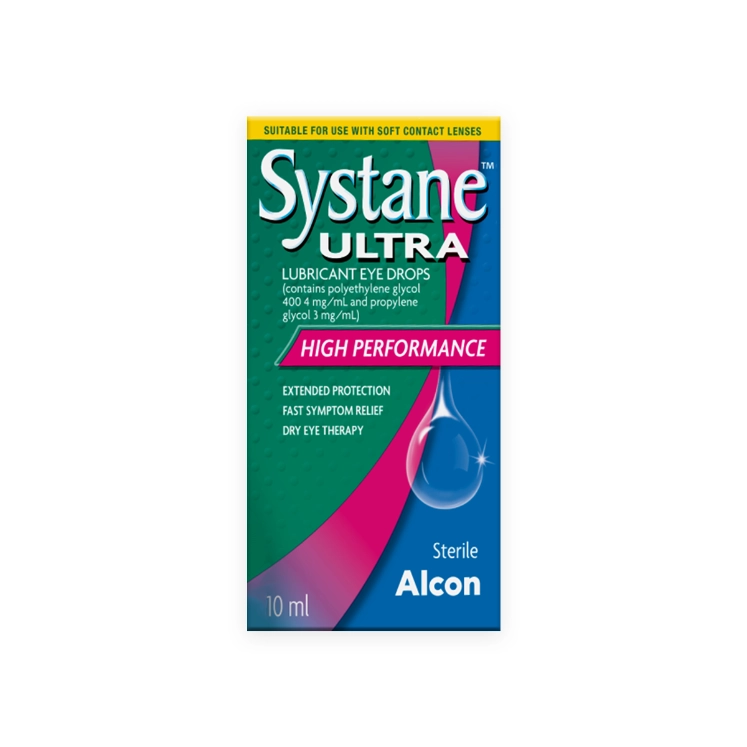 Systane Ultra Lubricant Eye Drops 10ml - Fast-Acting Relief for Dry Eyes