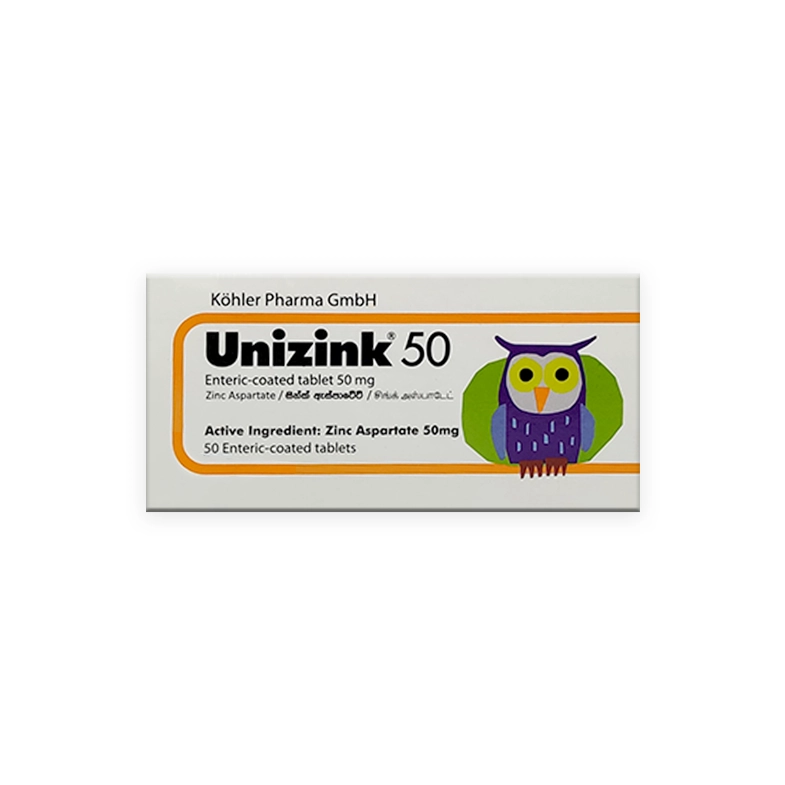 Unizink 50 Tablets 10s (Zinc Aspartames)