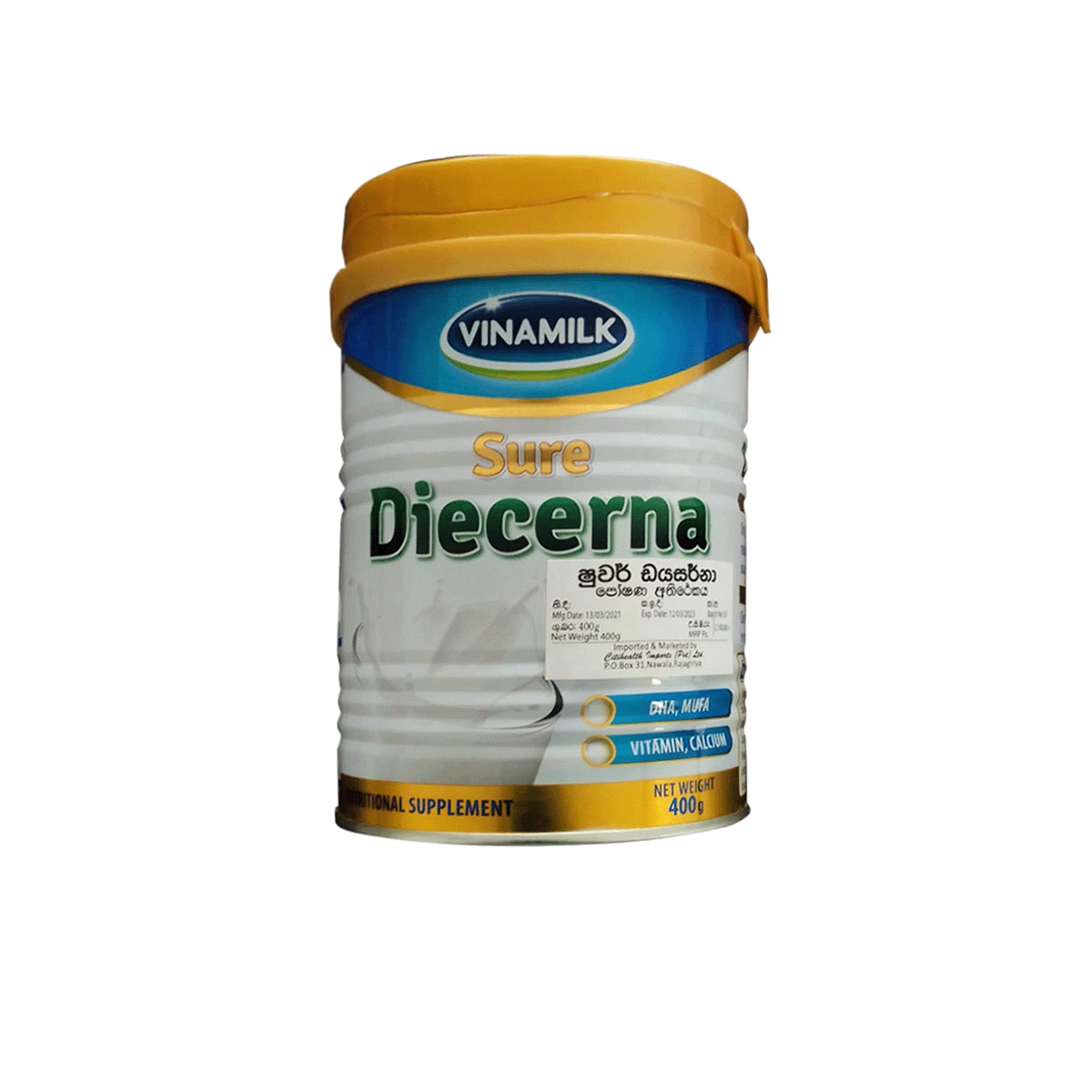 Vinamilk Sure Diecerna Milk Powder 400g - For Blood Sugar Control and Overall Health