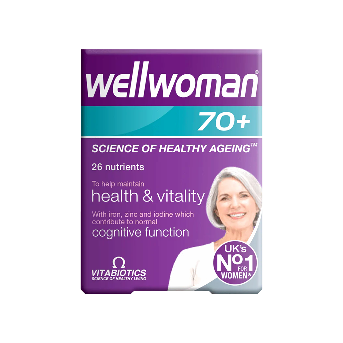 WELLWOMAN 70+ Multivitamins Tablets 30s Vitabiotics - For Women Biotin,Vitamins and Mental Health